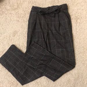 High waisted tie pants